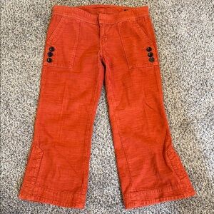 citizens of humanity cropped cords orange 28